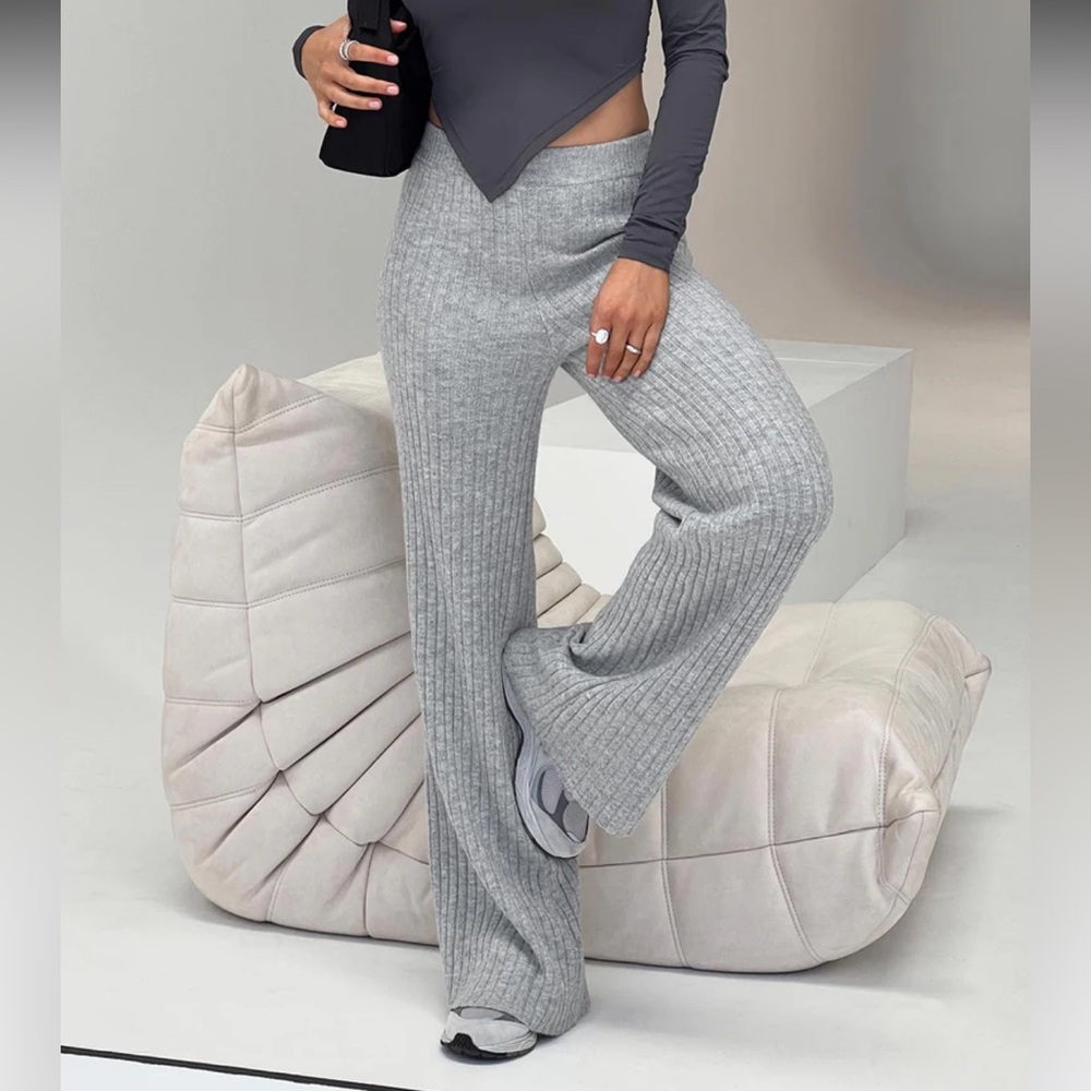 Princess Polly Montana Knit Pants Grey, size S